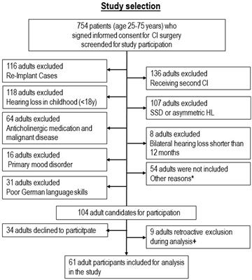 Hearing loss, depression, and cognition in younger and older adult CI candidates